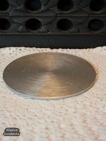 Kerzentellert /silber/ 10 cm